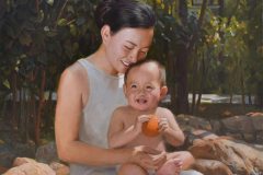 portret-zhenshhiny-s-rebenkom-h.m.-2016-g.-100h80