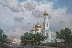 Летнее небо над собором, х.м. 2015 г. 56x75